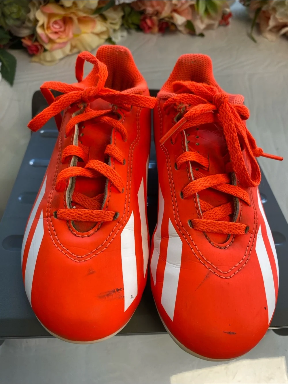 Adidas X Crazyfast Club FG Soccer Cleats Solar Red Youth US 13K